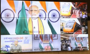 प्रधानमंत्री मोदी ने उत्तर प्रदेश को दी वंदे भारत एक्सप्रेस की सौगात: मेरठ-लखनऊ रूट शामिल