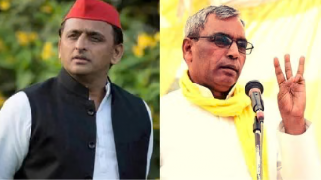 अखिलेश यादव और ओपी राजभर।